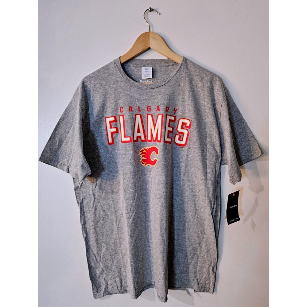 Fanatics Calgary‎ Flames T-Shirt Mens XL Gray New NHL Hockey Graphic Tee
